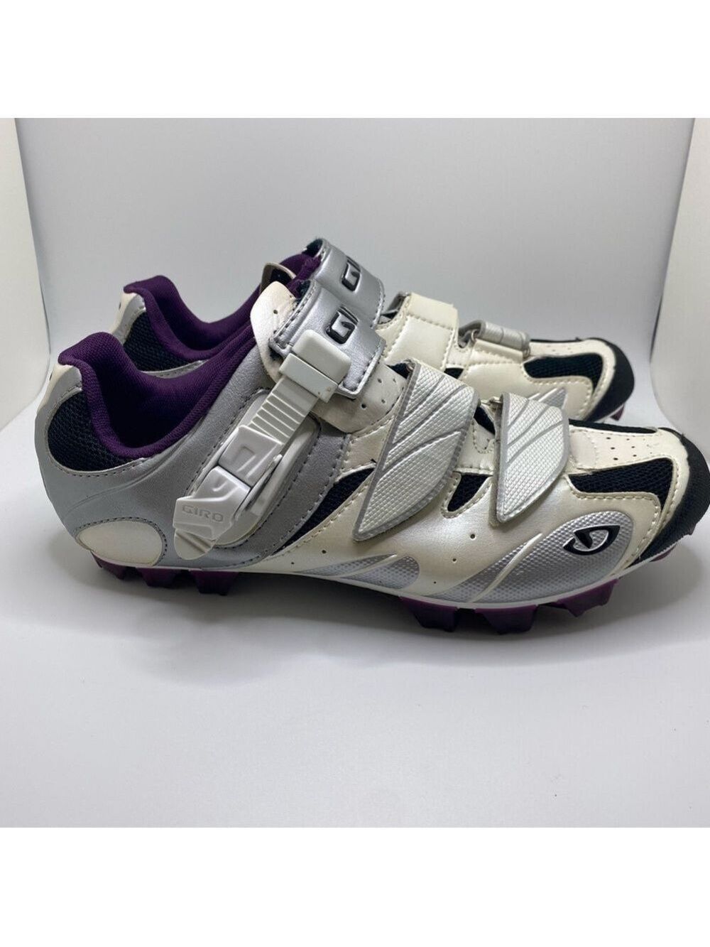 Giro Shoes Women's Size 9 White Plum Manta MTB Cycling Bike Shoes